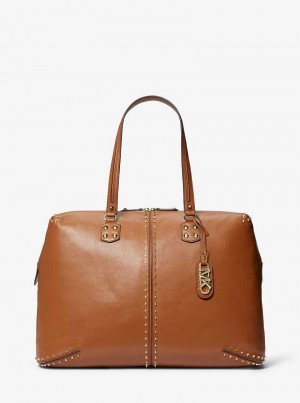 Michael Kors Astor Extra-Large Studded Leather Luggage | SN-MK28161