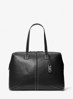 Michael Kors Astor Extra-Large Studded Leather Black | SN-MK28169