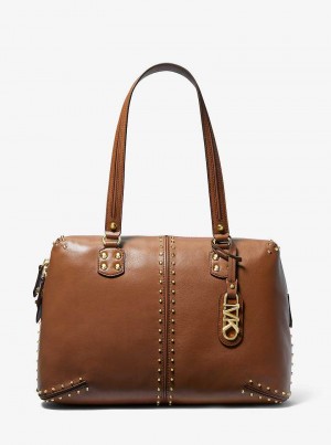 Michael Kors Astor Large Studded Leather Luggage | SN-MK27049