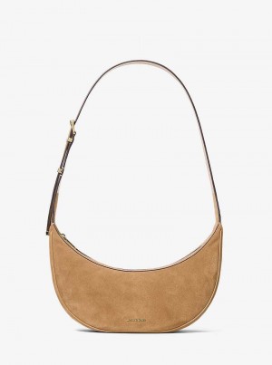 Michael Kors Avra Medium Suede Camel | SN-MK27254