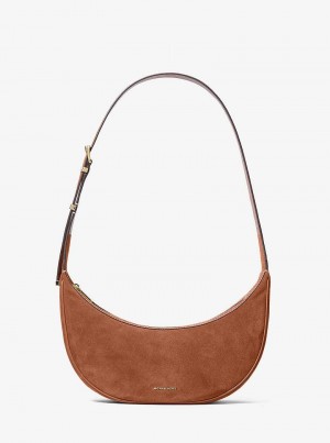 Michael Kors Avra Medium Suede Luggage | SN-MK27257