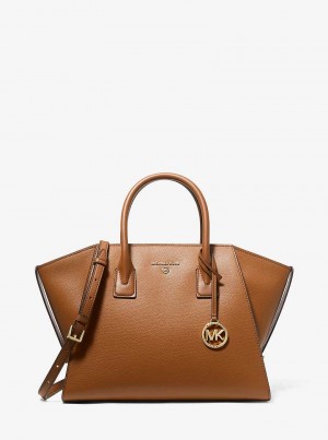 Michael Kors Avril Large Leather Top-Zip Luggage | SN-MK27333