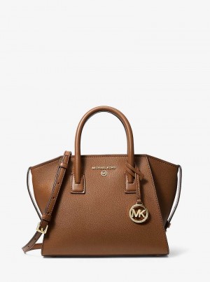 Michael Kors Avril Small Leather Top-Zip Luggage | SN-MK27336