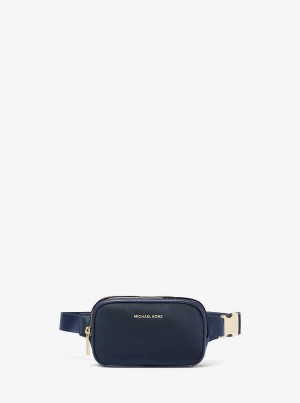 Michael Kors Cara Small Nylon Belt Bag Navy | SN-MK27213