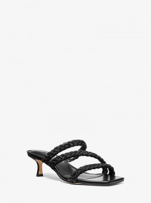 Michael Kors Celia Embellished Kitten Black | SN-MK27489