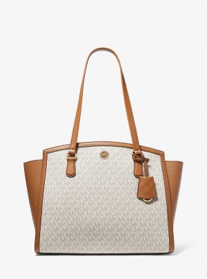 Michael Kors Chantal Large Logo Vanilla/Acorn | SN-MK26853