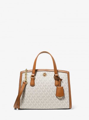 Michael Kors Chantal Small Logo Vanilla/Acorn | SN-MK27360