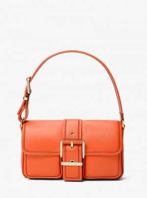 Michael Kors Colby Medium Leather Optic Orange | SN-MK26965