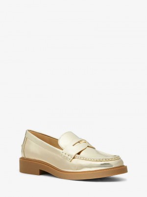 Michael Kors Eden Metallic Leather Pale Gold | SN-MK27664