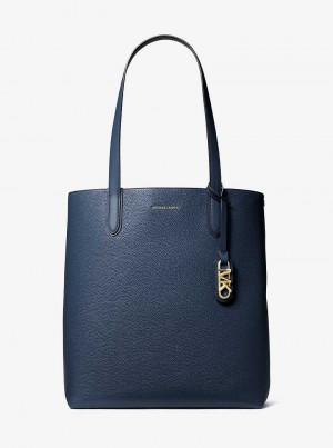 Michael Kors Eliza Extra-Large Pebbled Leather Navy | SN-MK26839