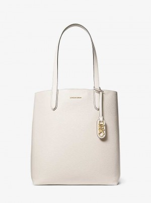 Michael Kors Eliza Extra-Large Pebbled Leather Lt Cream | SN-MK26840