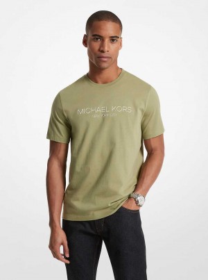 Michael Kors Graphic Logo Cotton Light Sage | SN-MK27994