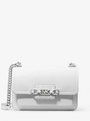 Michael Kors Heather Large Leather Optic White | SN-MK27062