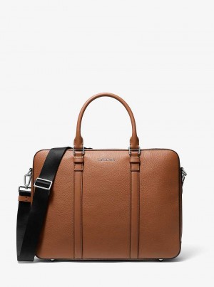 Michael Kors Hudson Logo and Leather Double-Gusset Luggage | SN-MK28126