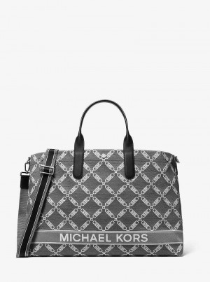 Michael Kors Hudson Oversized Empire Logo Jacquard Black | SN-MK26927