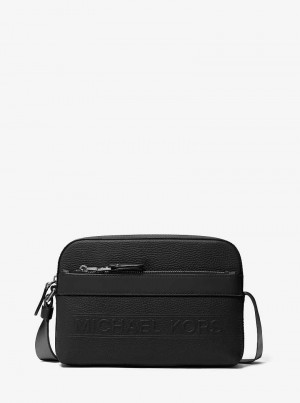 Michael Kors Hudson Pebbled Leather Utility Black | SN-MK28132