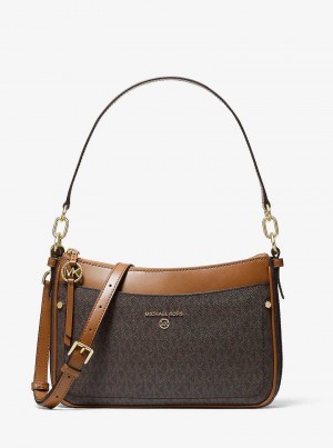 Michael Kors Jet Set Medium Logo Brn/Acorn | SN-MK27024