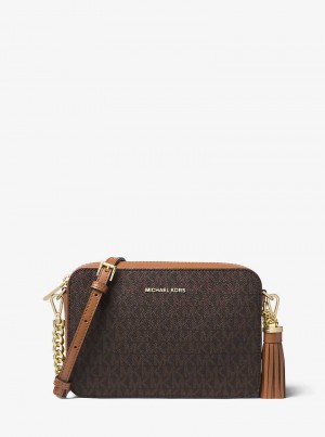 Michael Kors Jet Set Medium Logo Brown | SN-MK27160