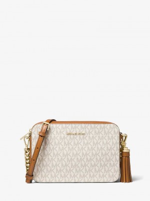 Michael Kors Jet Set Medium Logo Vanilla | SN-MK27159