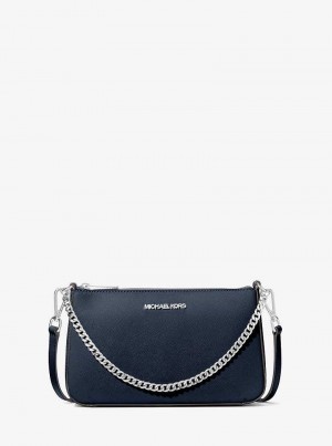 Michael Kors Jet Set Medium Saffiano Leather Navy | SN-MK27200