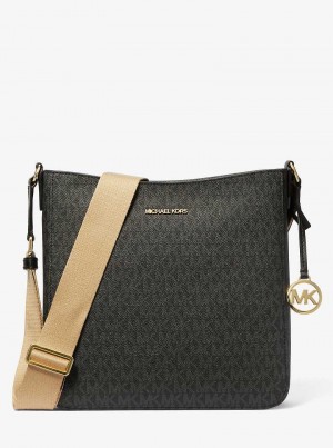 Michael Kors Jet Set Travel Large Signature Logo Black | SN-MK27232