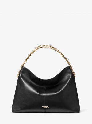 Michael Kors Jordyn Large Leather Black | SN-MK27045