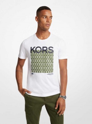 Michael Kors Lattice Logo Cotton White | SN-MK28006