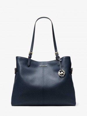 Michael Kors Lenox Large Leather Navy | SN-MK26936