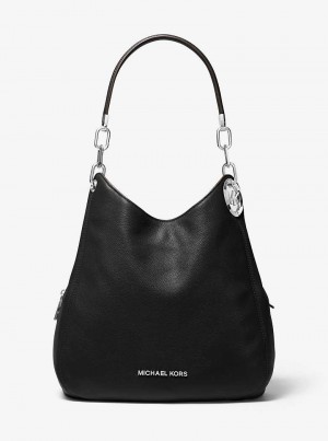 Michael Kors Lillie Large Pebbled Leather Black | SN-MK26901