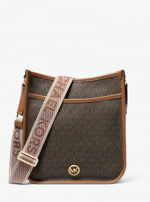 Michael Kors Luisa Large Signature Logo Brown/Luggage | SN-MK27225