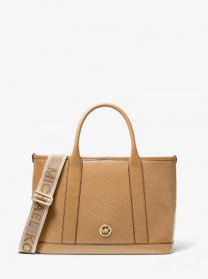 Michael Kors Luisa Medium Pebbled Leather Camel | SN-MK27349