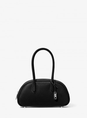 Michael Kors Lulu Small Pebbled Leather Black | SN-MK27289