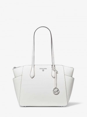 Michael Kors Marilyn Medium Saffiano Leather Optic White | SN-MK26907