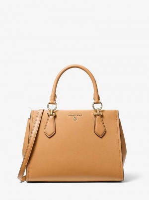 Michael Kors Marilyn Medium Saffiano Leather Pale Peanut | SN-MK27306