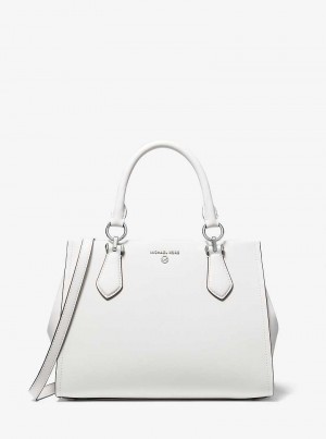 Michael Kors Marilyn Medium Saffiano Leather Optic White | SN-MK27317