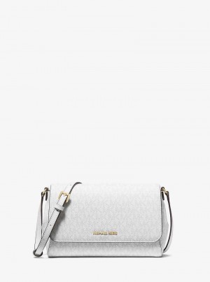 Michael Kors Medium Logo Convertible Optic White | SN-MK27129