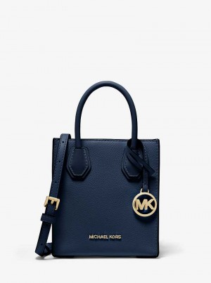 Michael Kors Mercer Extra-Small Pebbled Leather Navy | SN-MK26870