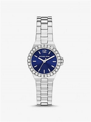 Michael Kors Mini Lennox Pavé Silver-Tone Watch Silver | SN-MK28386