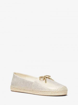 Michael Kors Nori Metallic Linen Pale Gold | SN-MK27688