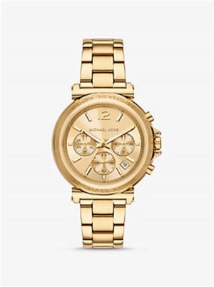 Michael Kors Oversized Maren Gold-Tone Watch Gold | SN-MK28304