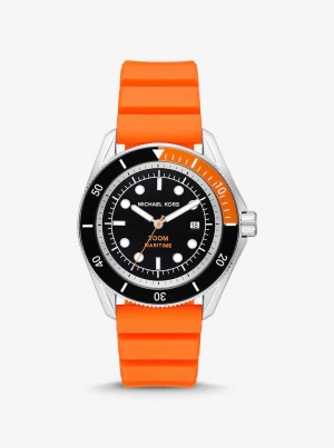 Michael Kors Oversized Maritime Silicone Orange | SN-MK28270