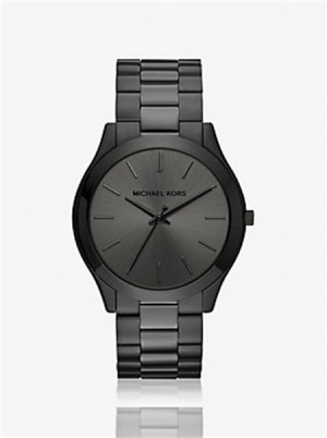 Michael Kors Oversized Slim Runway Black-Tone Watch Black | SN-MK28329