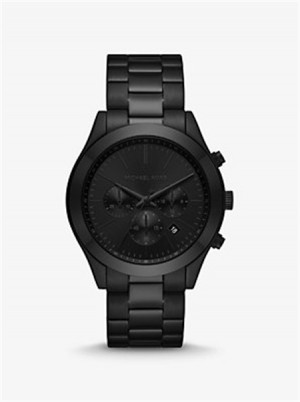 Michael Kors Oversized Slim Runway Black-Tone Watch Black | SN-MK28359