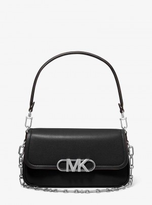 Michael Kors Parker Medium Leather Black | SN-MK27039