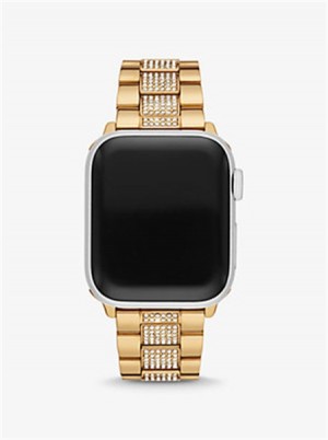 Michael Kors Pavé Gold-Tone Strap For Apple Watch® Gold | SN-MK28380