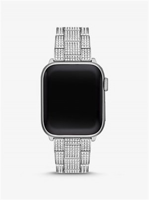 Michael Kors Pavé Silver-Tone Strap For Apple Watch® Silver | SN-MK28420