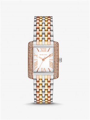 Michael Kors Petite Emery Pavé Tri-Tone Watch Tri Tone | SN-MK28393