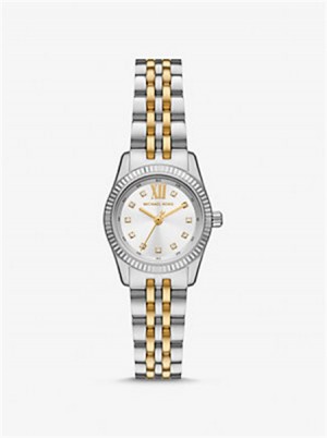 Michael Kors Petite Lexington Pavé Two-Tone Watch Two Tone | SN-MK28320