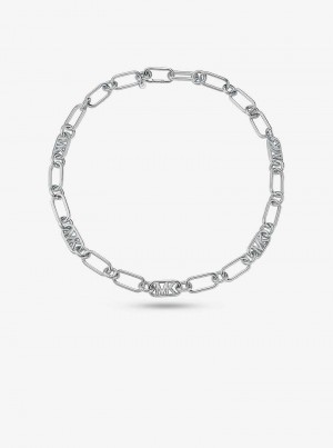 Michael Kors Precious Metal-Plated Brass Chain Link Silver | SN-MK27801