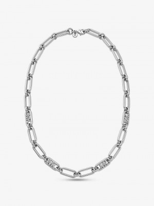 Michael Kors Precious Metal-Plated Brass Chain Link Silver | SN-MK27811